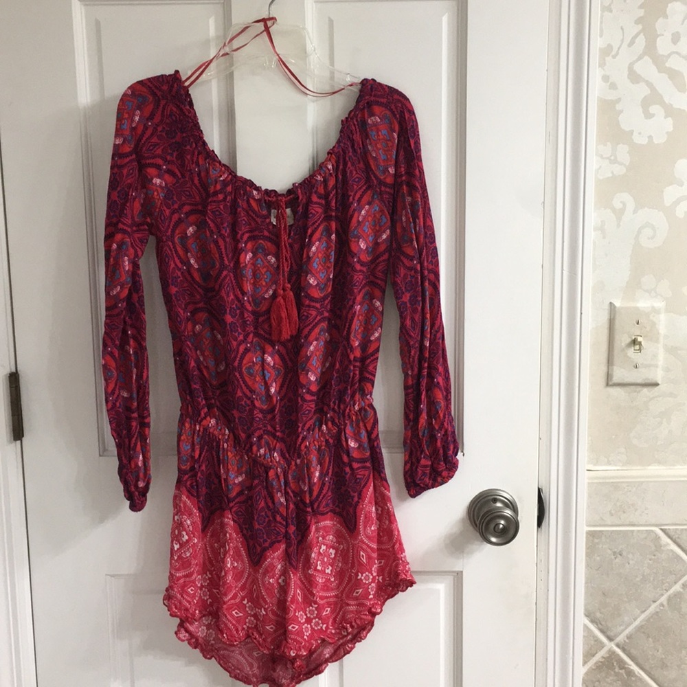 Off the Shoulder Colorful Romper